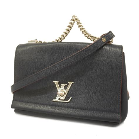 LOUIS VUITTON Leather Lock Me 2BB Shoulder Bag M54845 